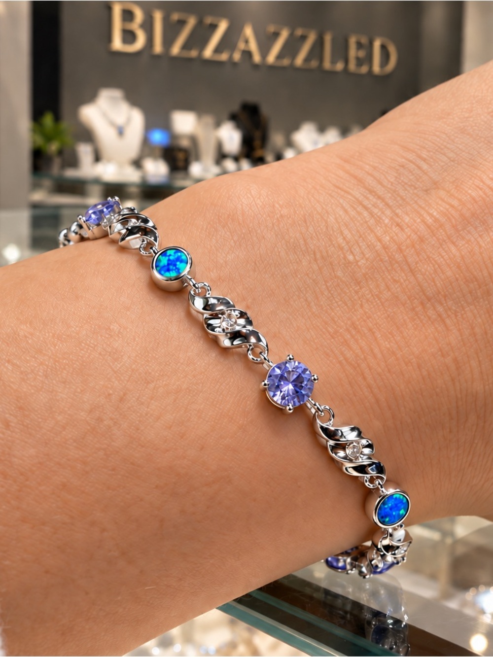 Opal-Tanzanite-Topaz white Solid Sterling Silver Australia 5.7 carats